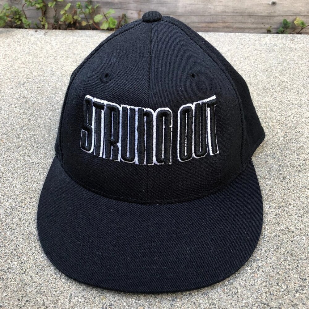 FLEX FIT 210 Fitted Hat STRUNG OUT Men's 7 1/4 - 7 5/8 Black Wool Blend​